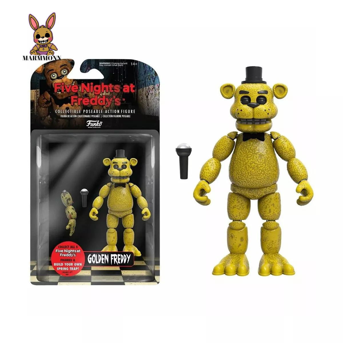 Funko Five Nights at Freddy'S POP Articulated Golden Freddy Action Figure, Multicolor, 5.5 Inches